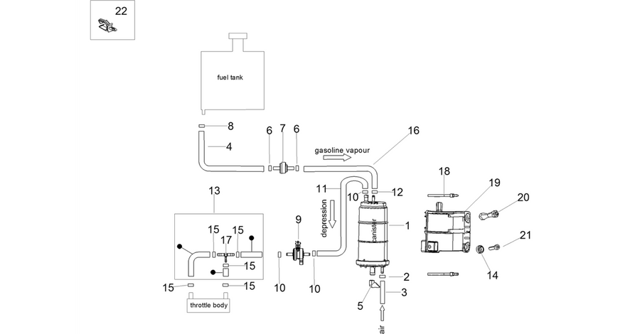 Fuel vapour recover system