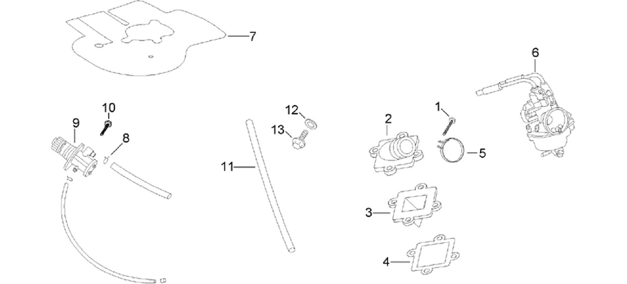 Carburettor - oil pump assy.