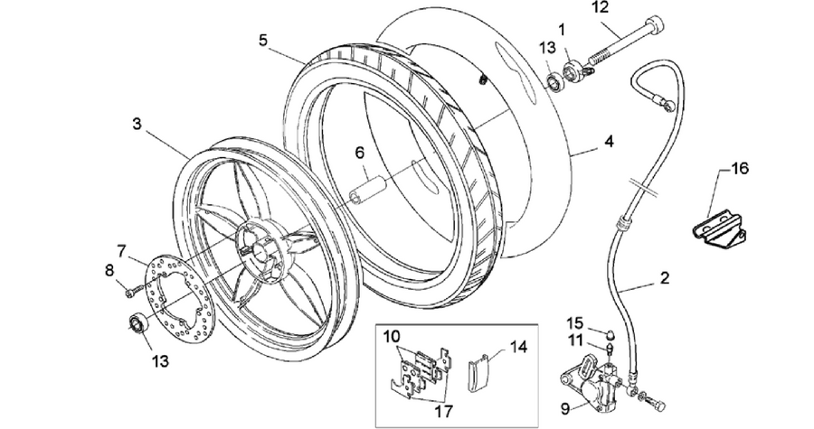 Front wheel - disc brake