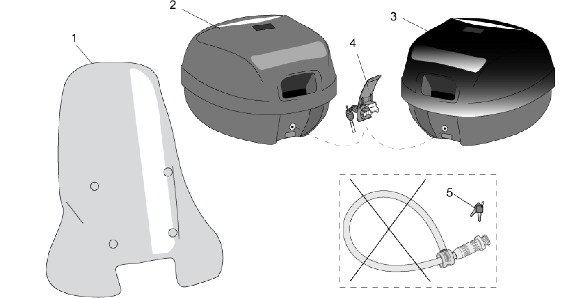 Acc. - Windshields/Top cases