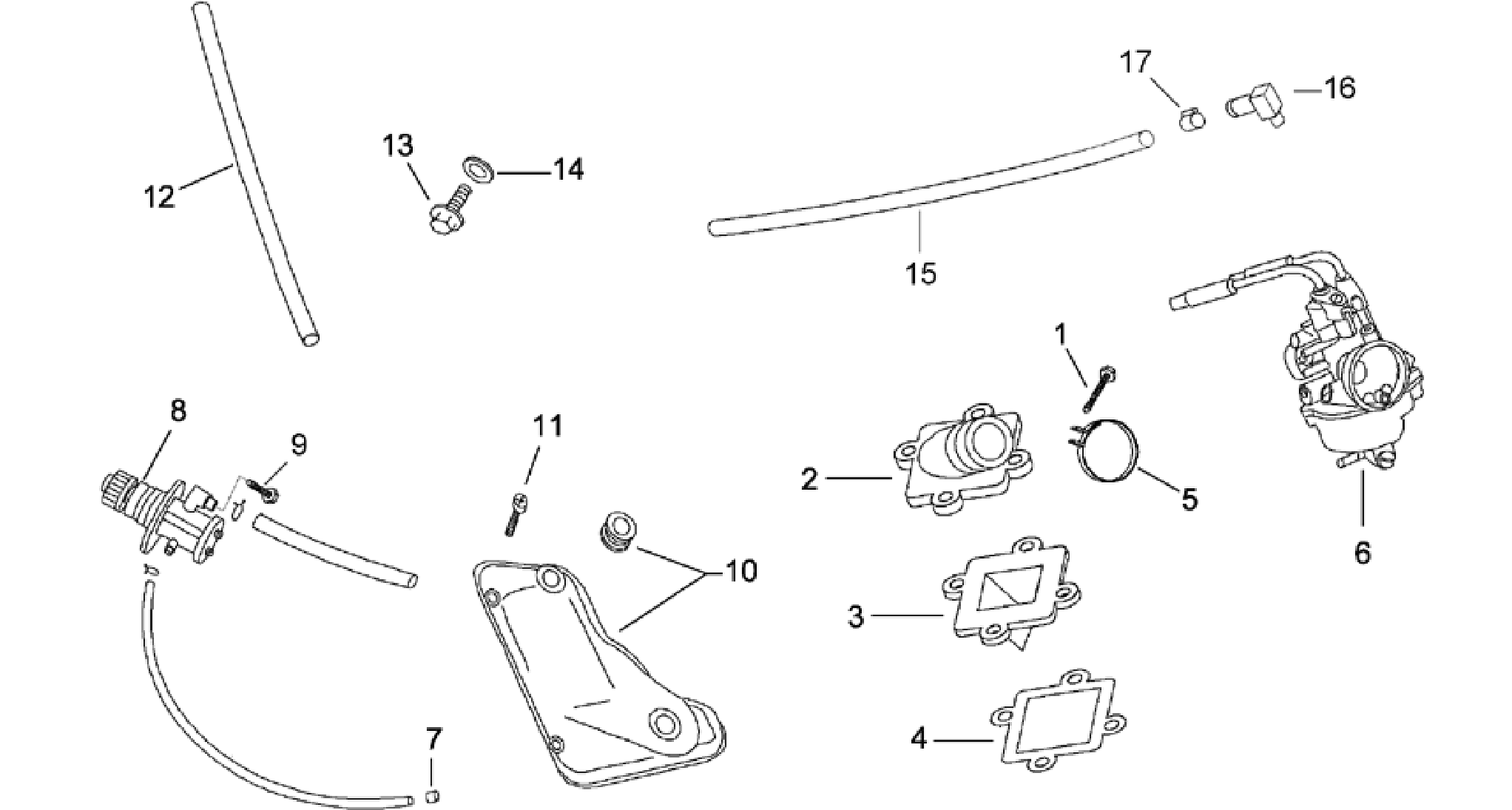 Carburettor - oil pump assy.