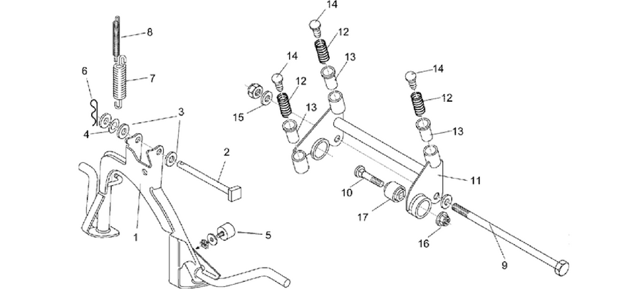 Central stand - Connecting rod