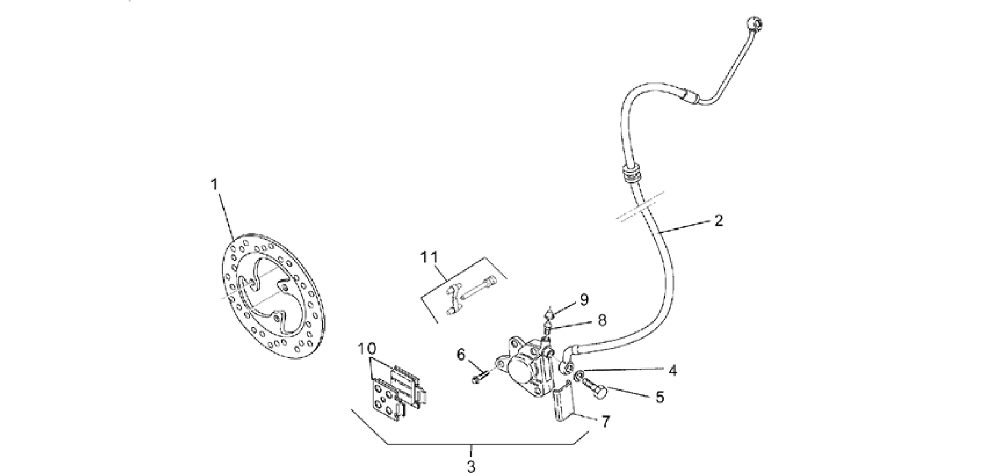 Front brake caliper unit