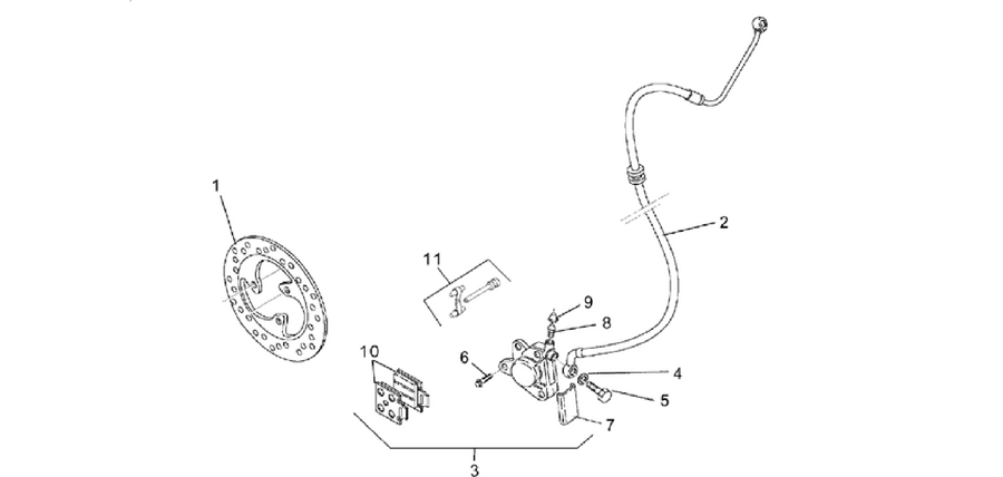 Front brake caliper unit