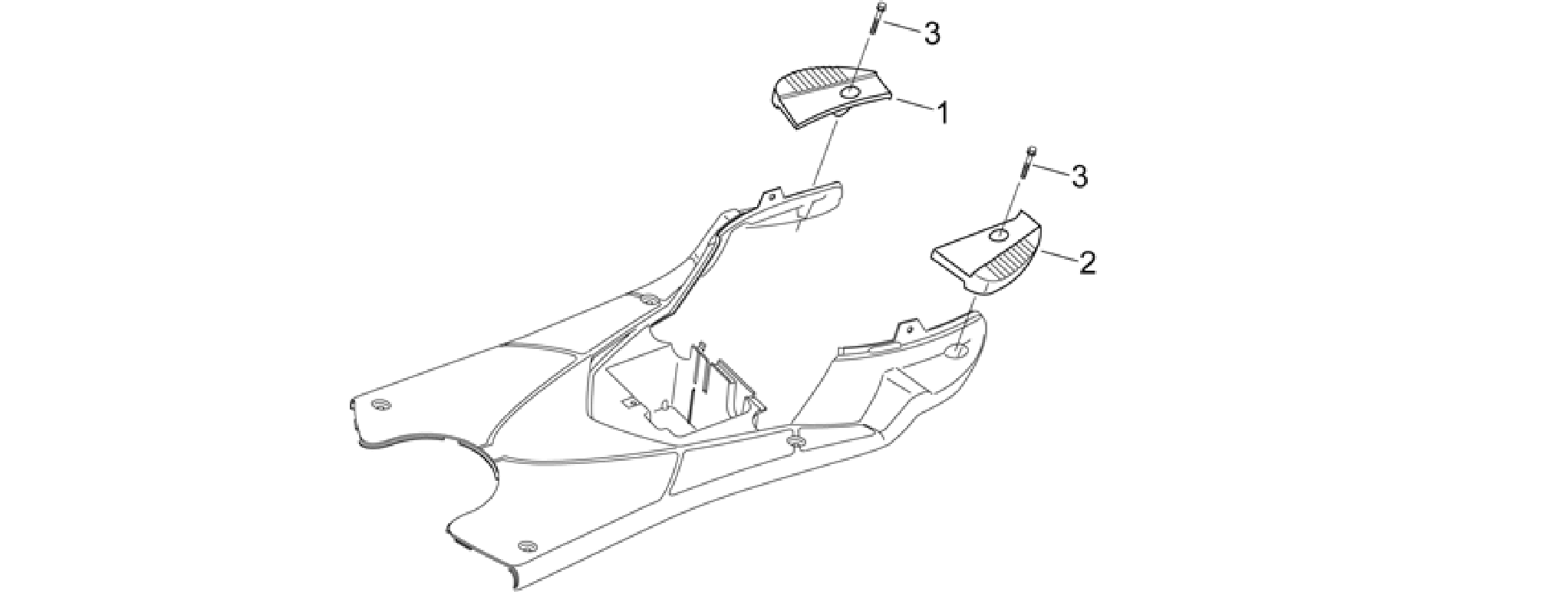 Central body III - Rear foot rests