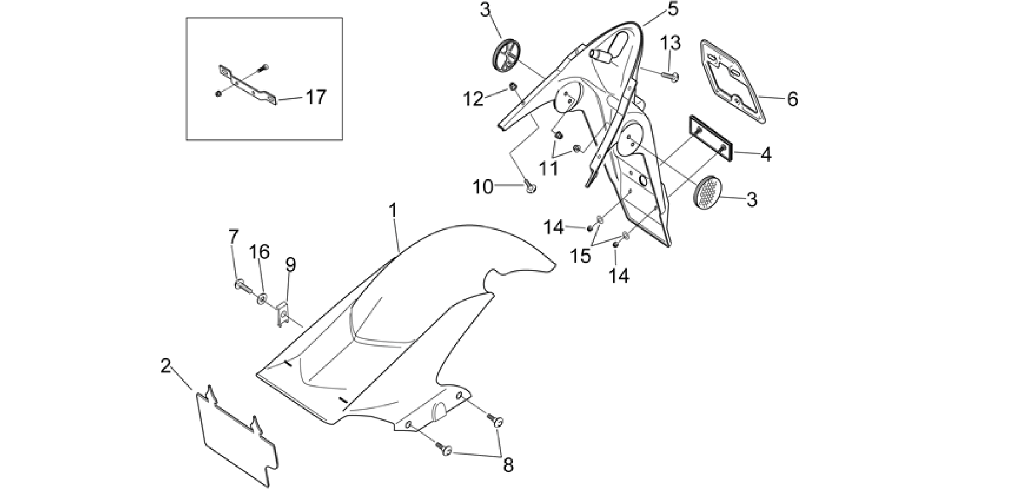 Rear body III - Mudguard