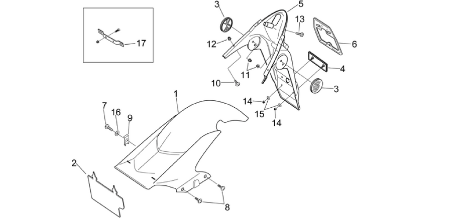Rear body III - Mudguard