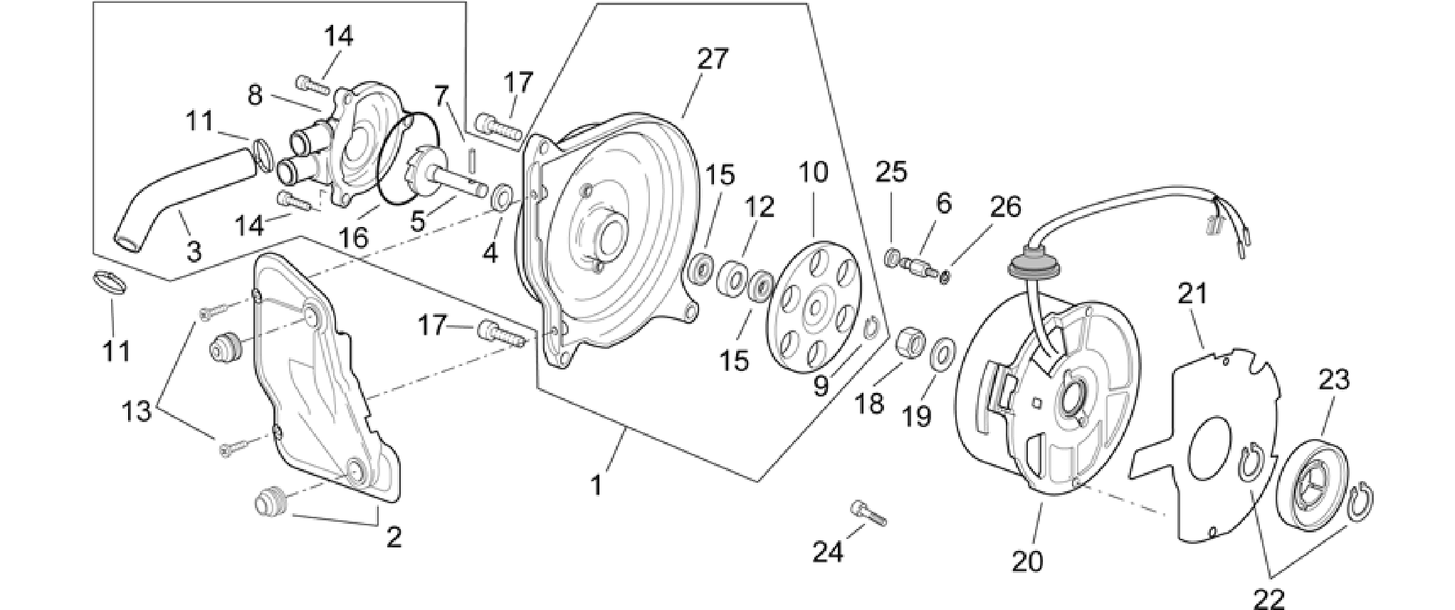 Flywheel - Water pump