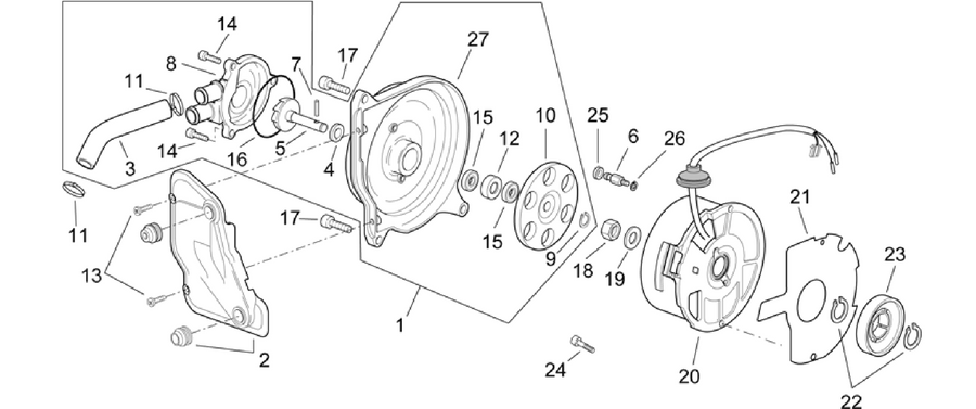 Flywheel - Water pump