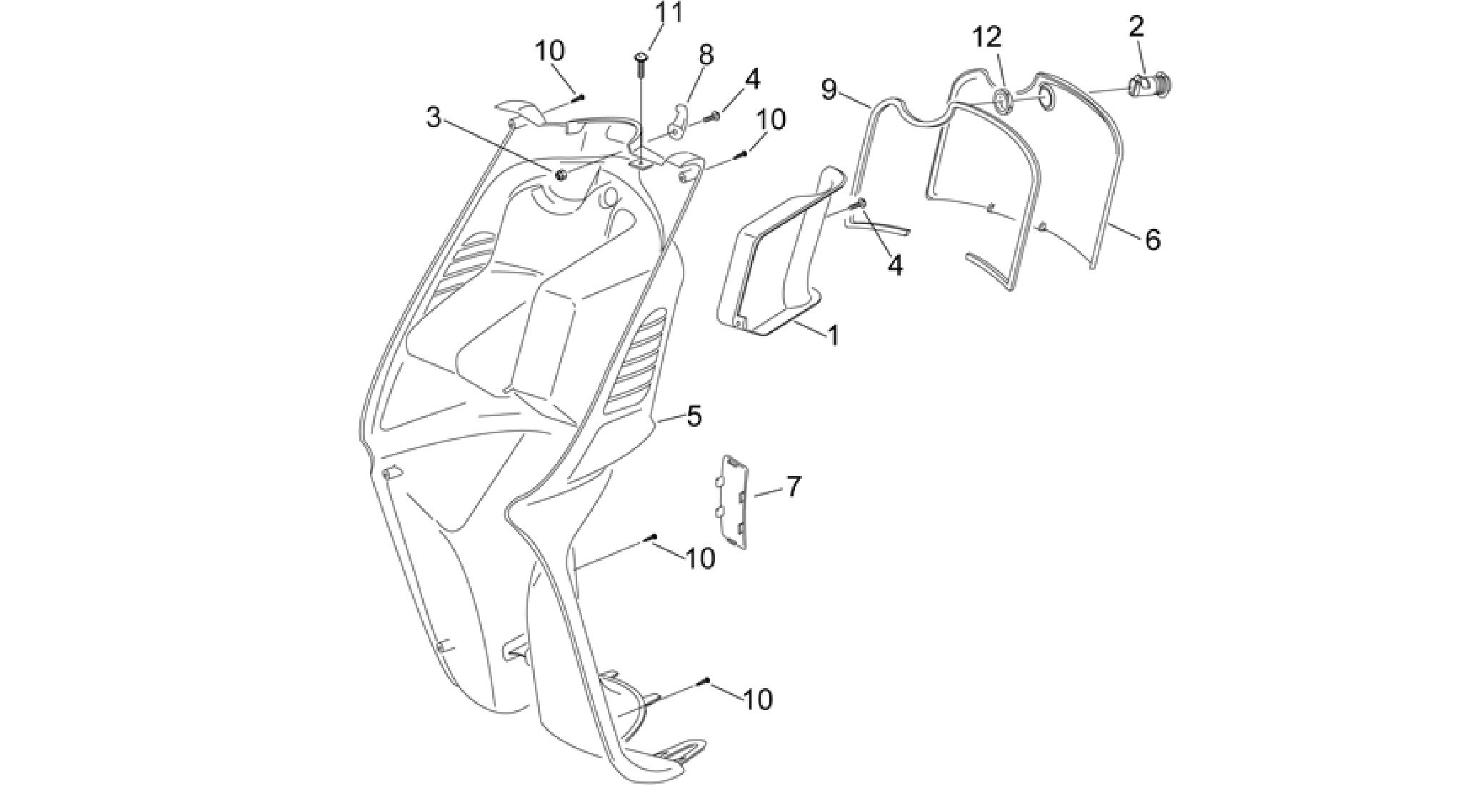 Front body - Internal shield