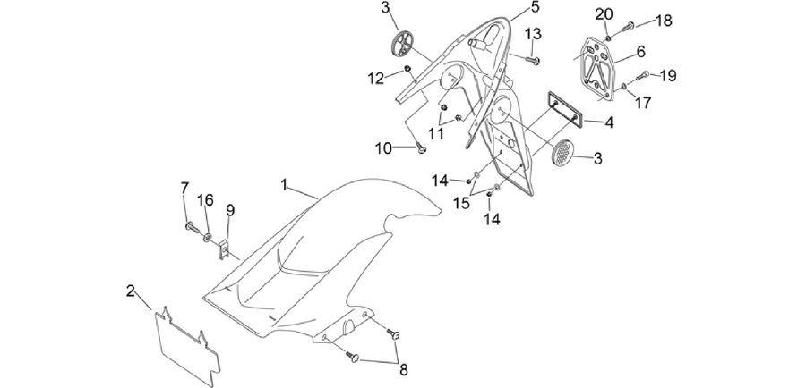 Rear body - Mudguard