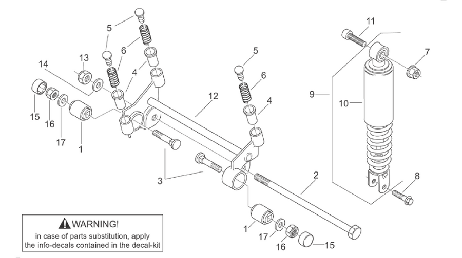 R.shock absorber-connect. Rod