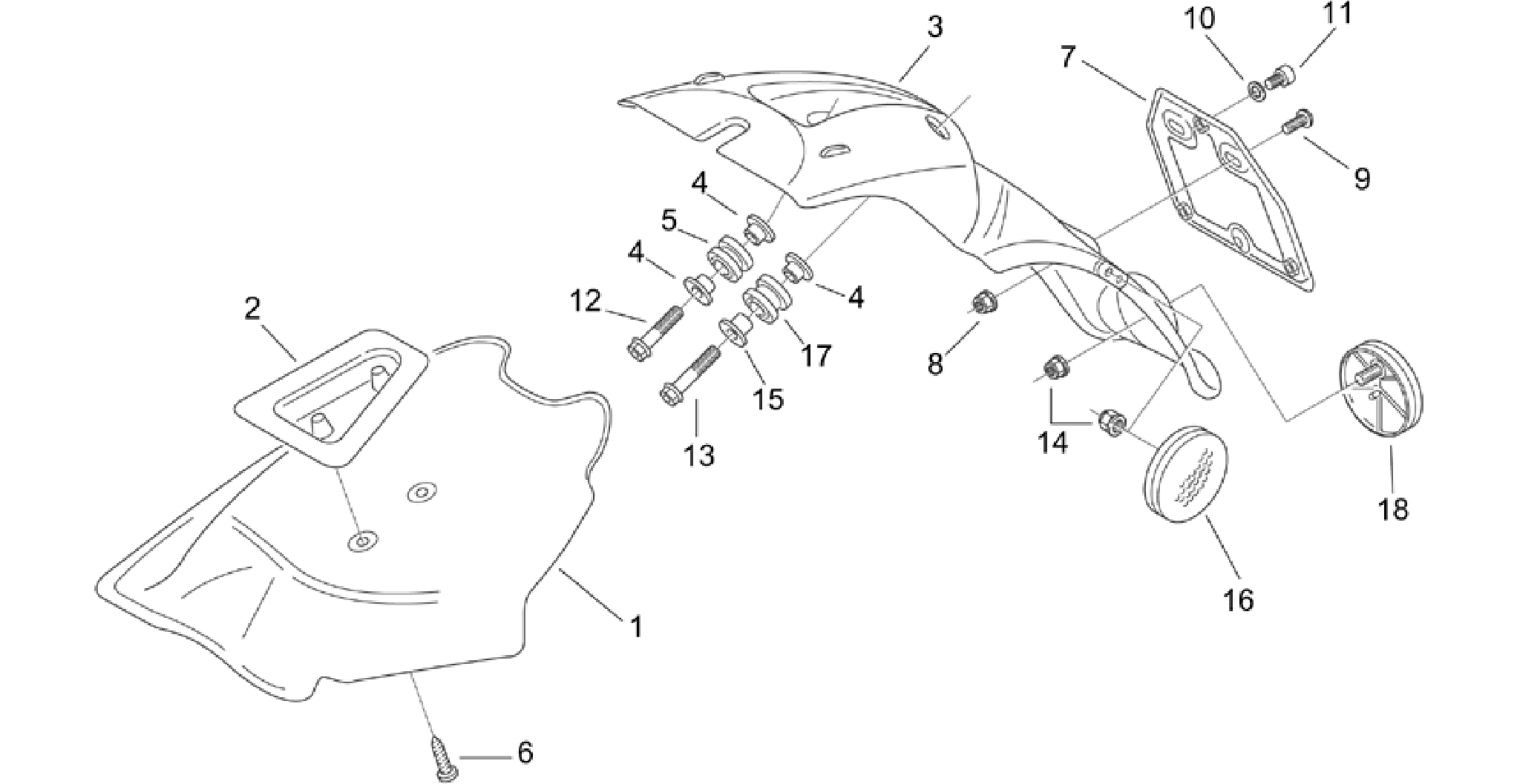 Rear body III - Mudguard