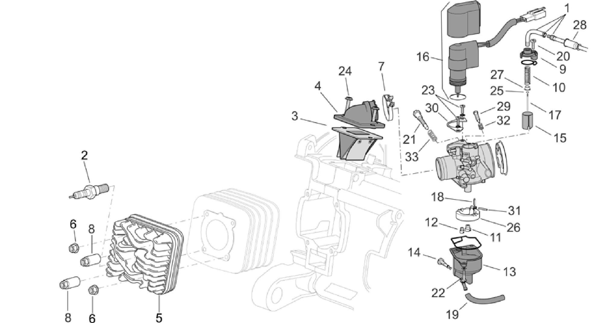 Cylinder head/Carburettor