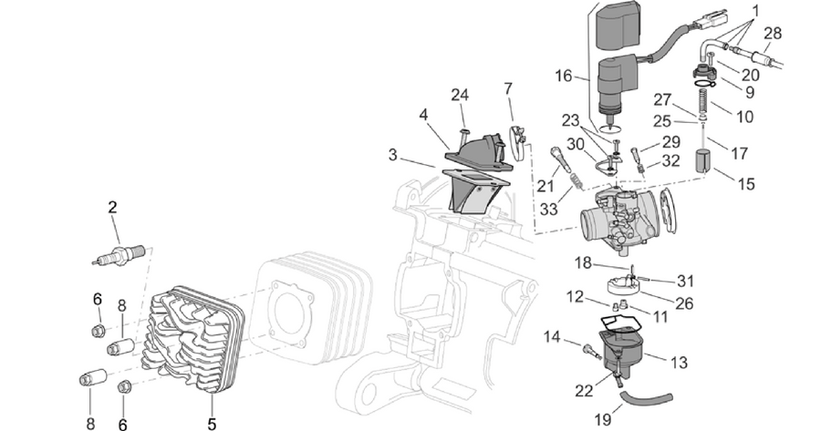 Cylinder head/Carburettor