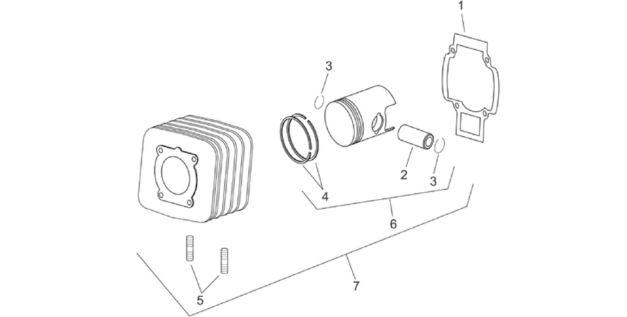 Cylinder with piston