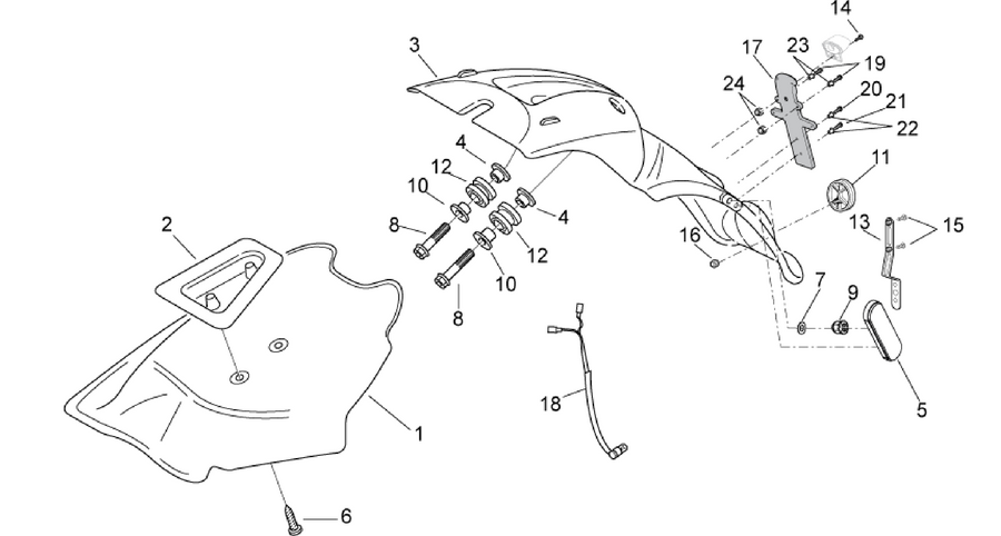 Rear body III - Mudguard