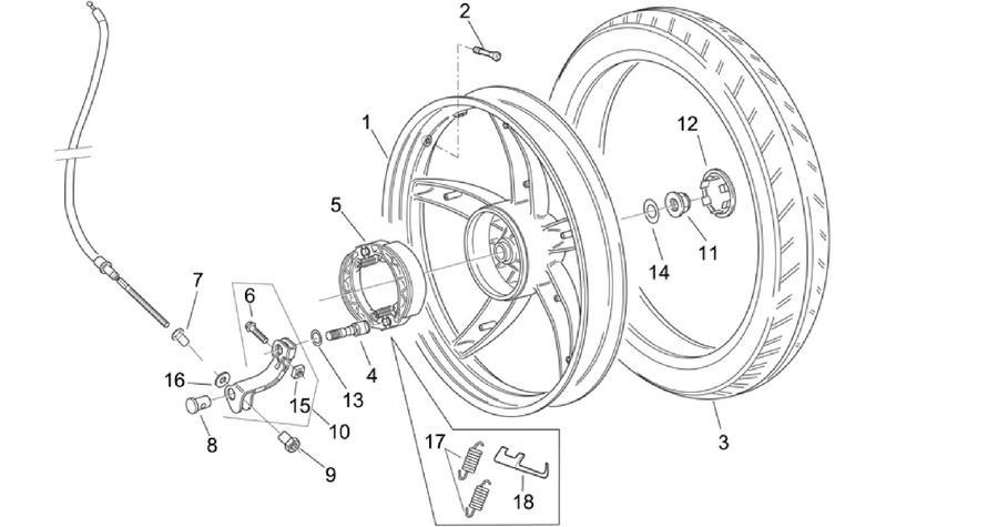 Rear wheel - disc brake