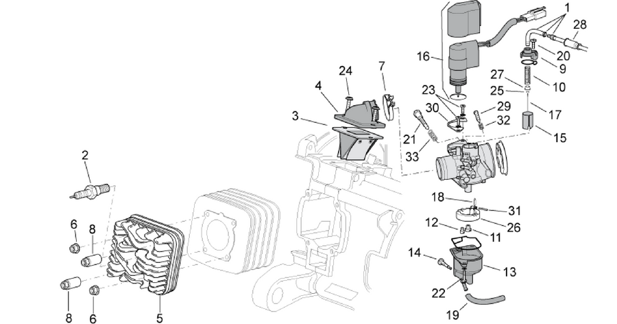 Cylinder head/Carburettor