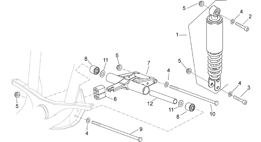 R.shock absorber-connect. Rod