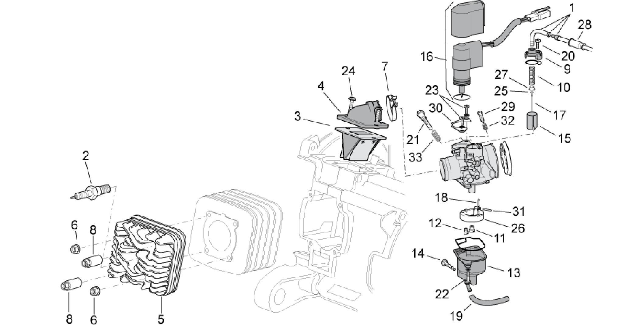 Cylinder head/Carburettor