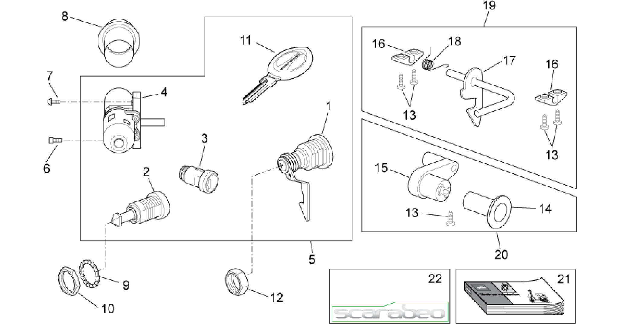 Decal - Lock hardware kit