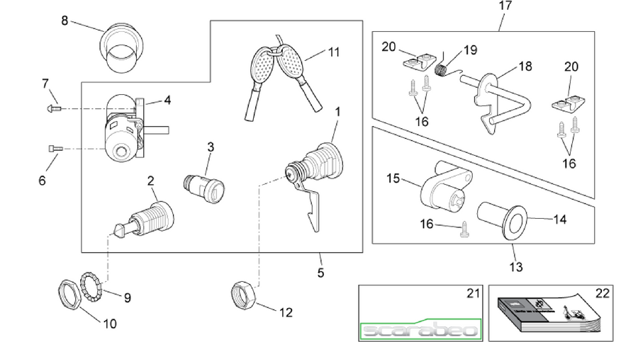 Decal - Lock hardware kit