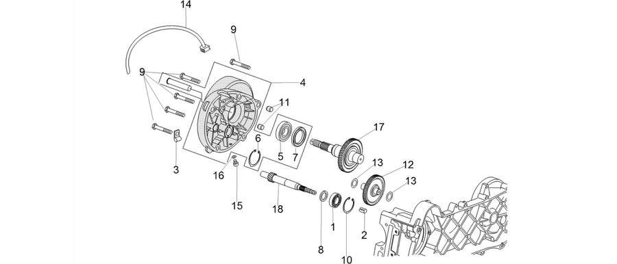 Driven pulley shaft