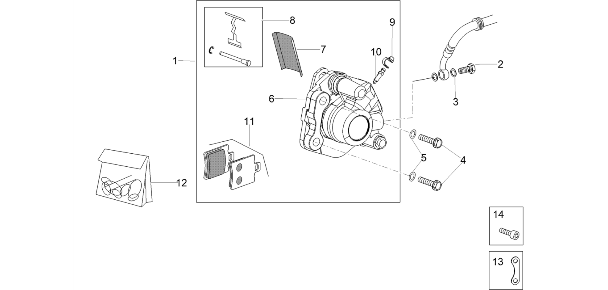 Front brake caliper