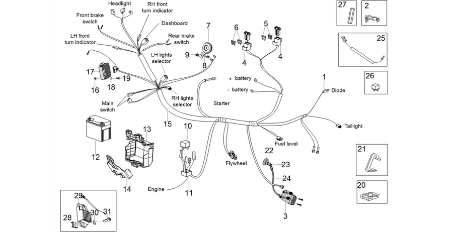 Front electrical system