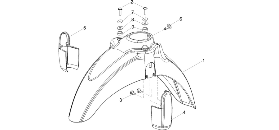 Front mudguard-Pillar