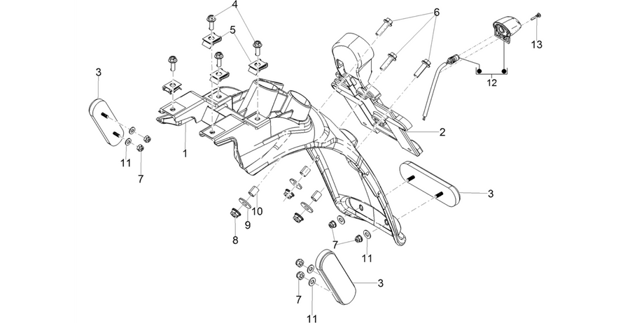 Rear mudguard