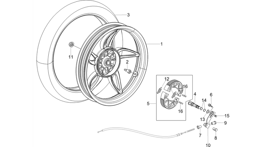 Rear wheel