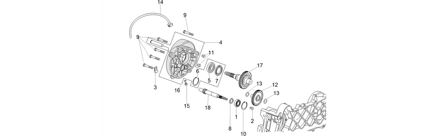 Driven pulley shaft