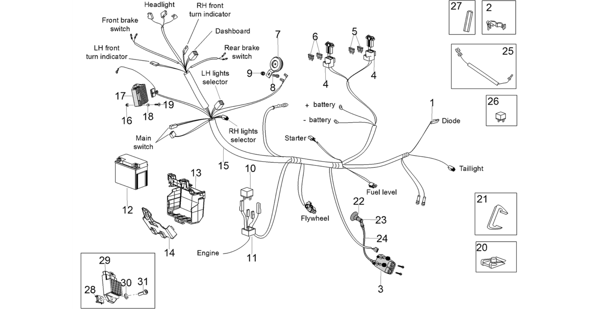 Front electrical system