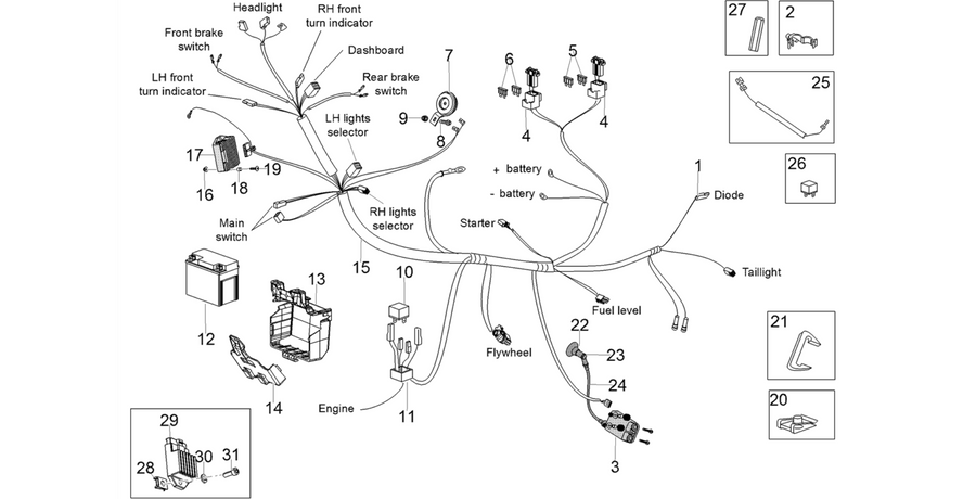 Front electrical system