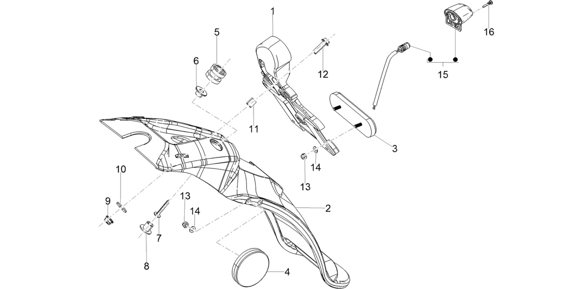 Rear mudguard