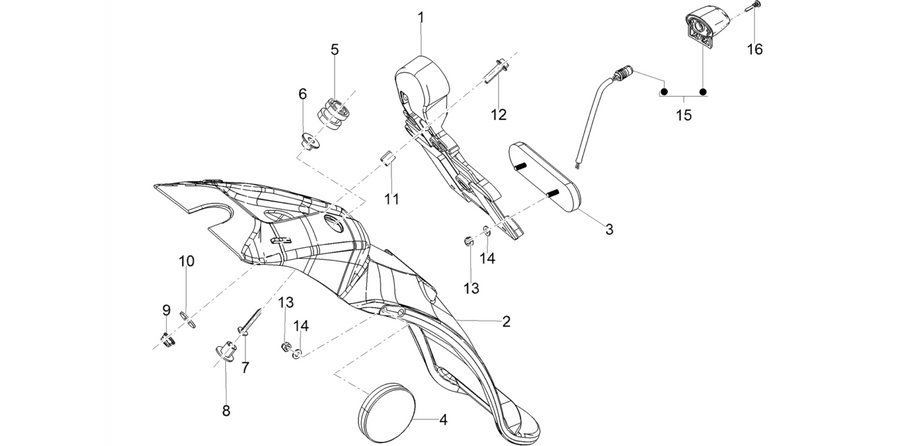 Rear mudguard
