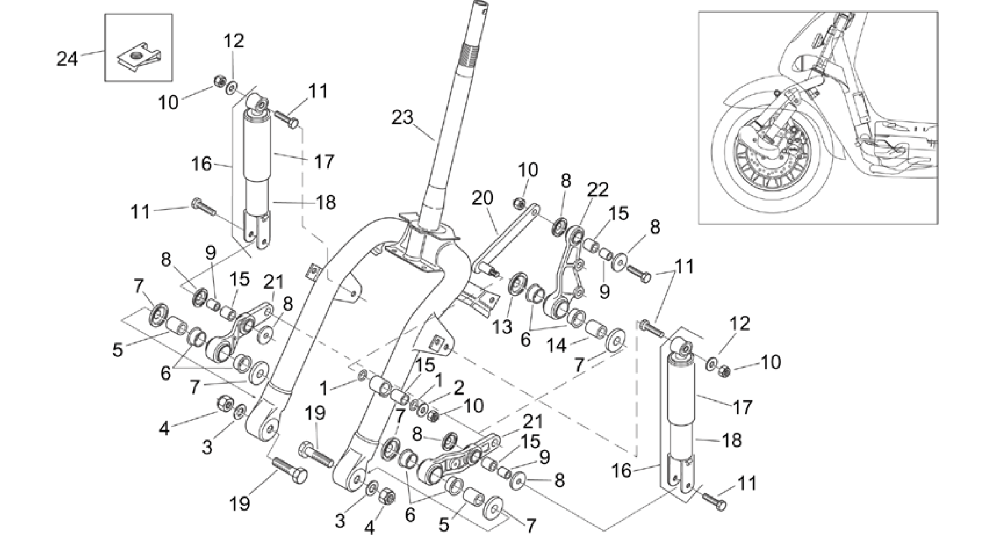 Front shock absorber