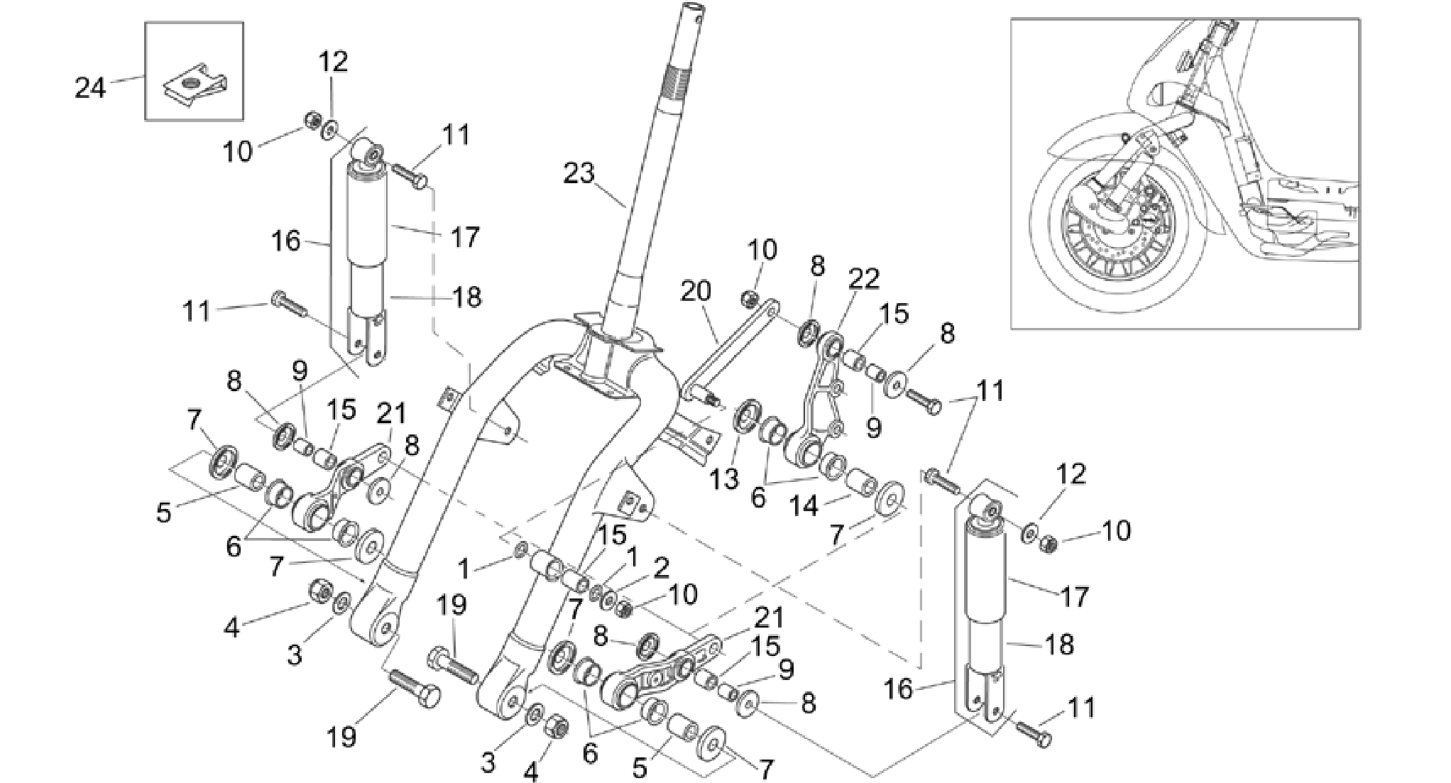 Front shock absorber