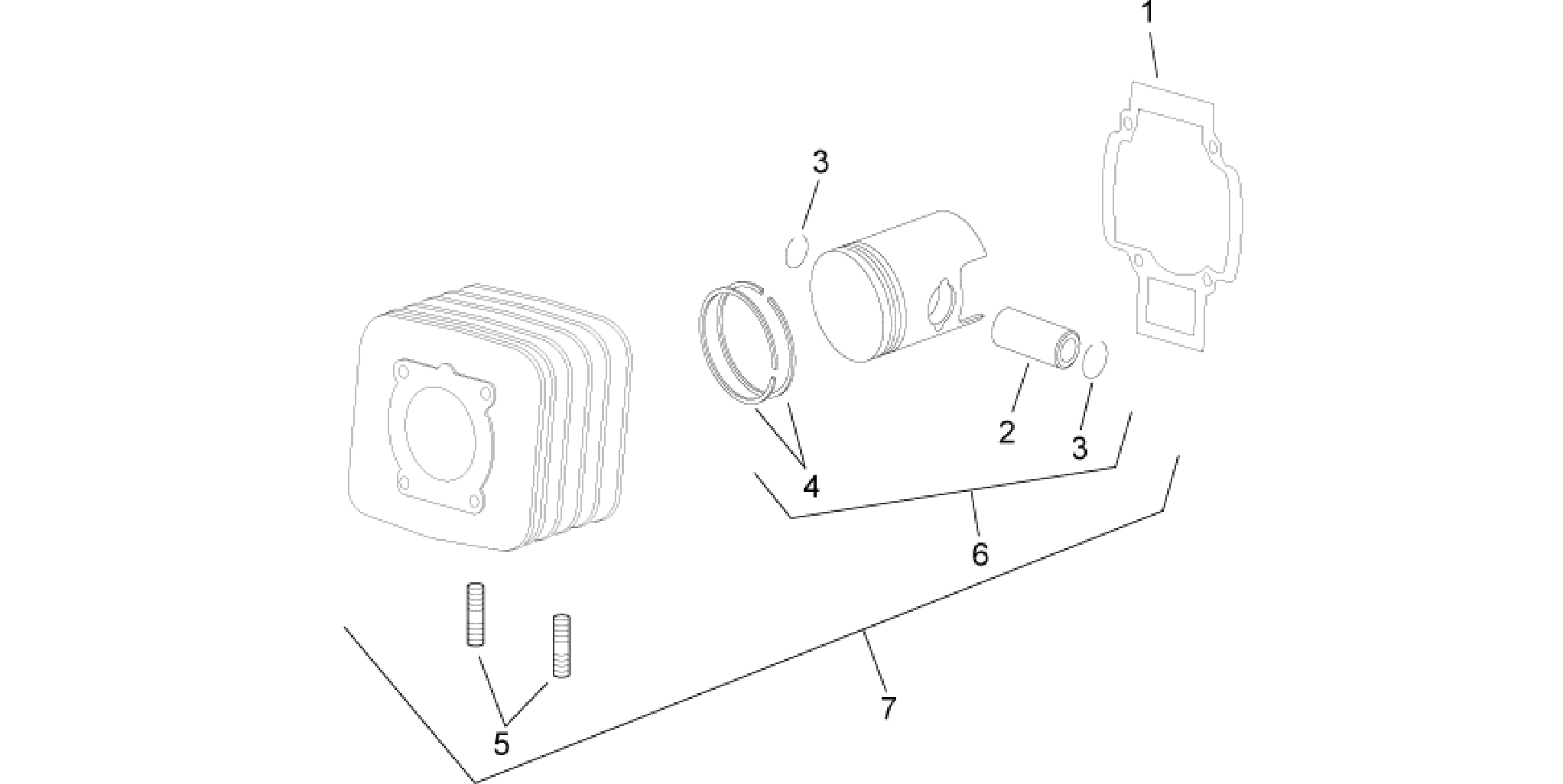 Cylinder with piston