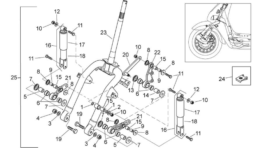 Front shock absorber