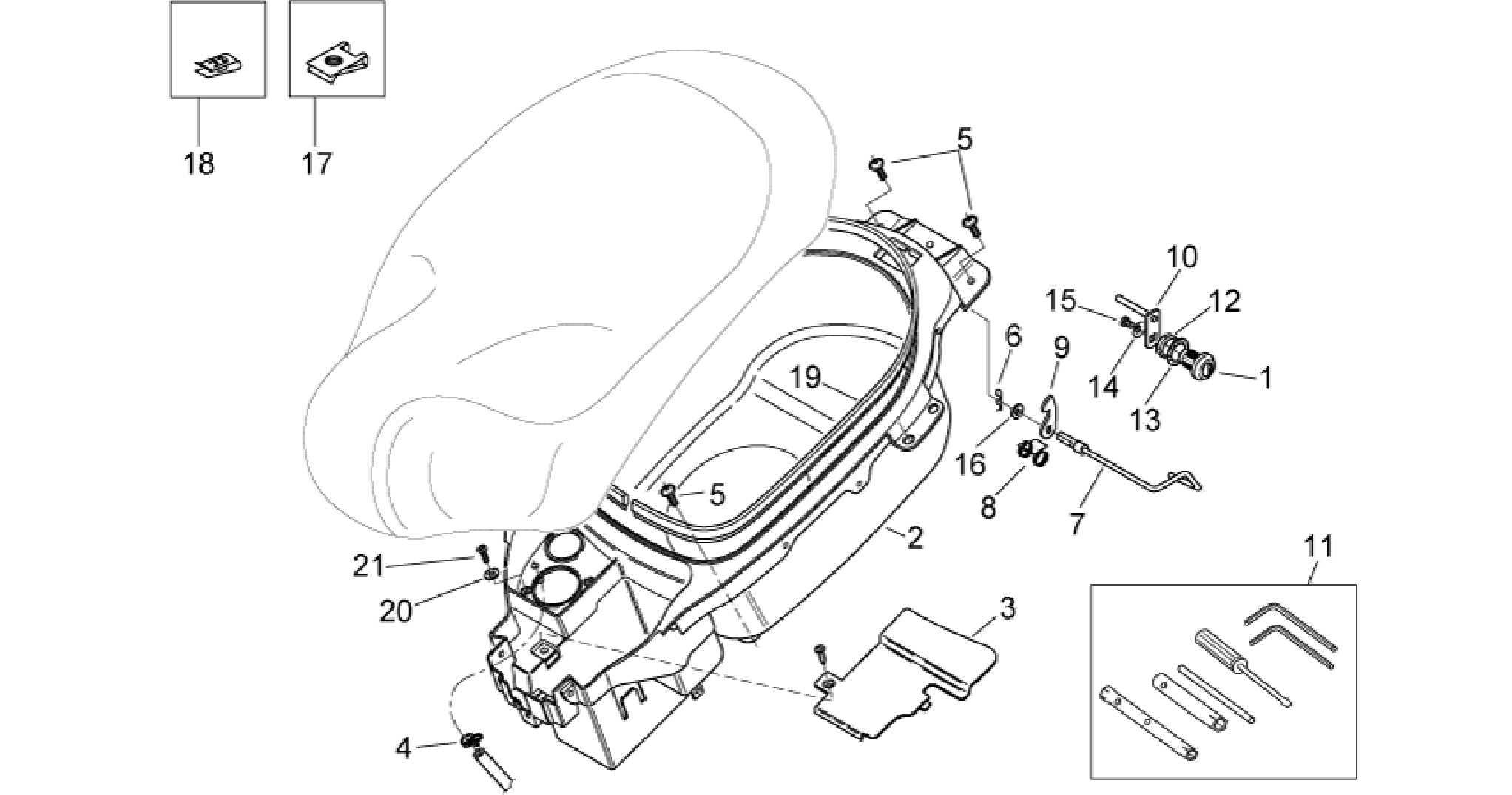 Helmet compartment