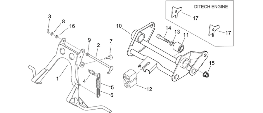 Central stand - Connecting rod