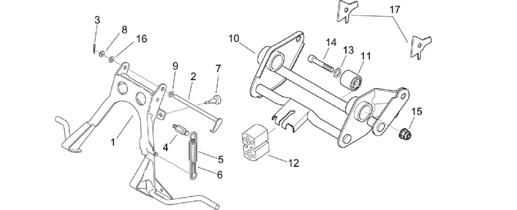 Central stand - Connecting rod