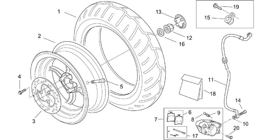 Rear wheel - disc brake