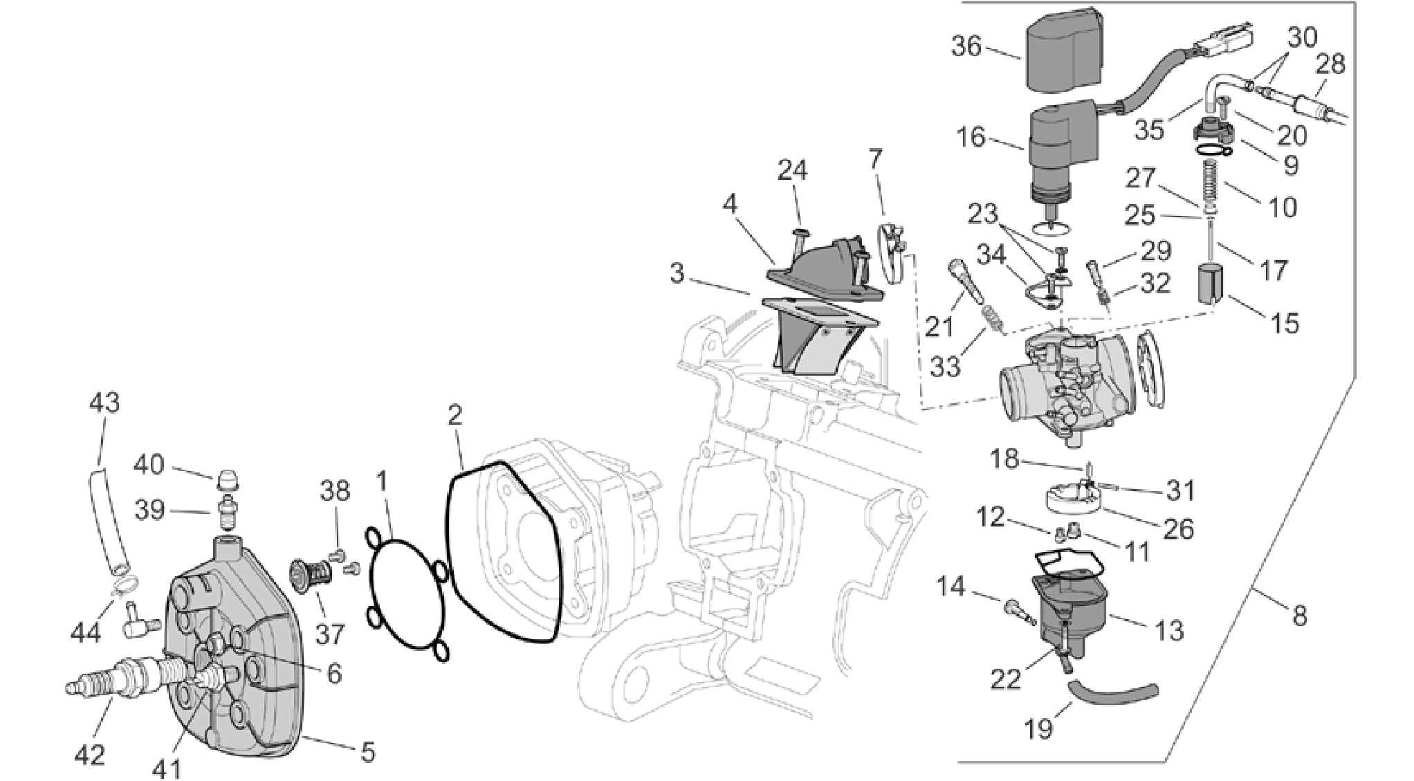Cylinder head/Carburettor