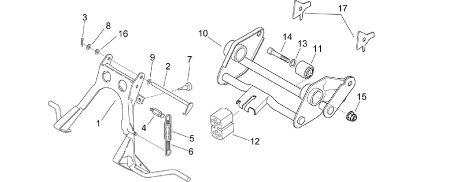 Central stand - Connecting rod