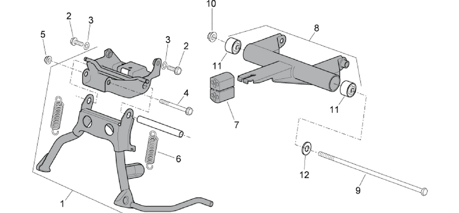 Central stand - Connecting rod