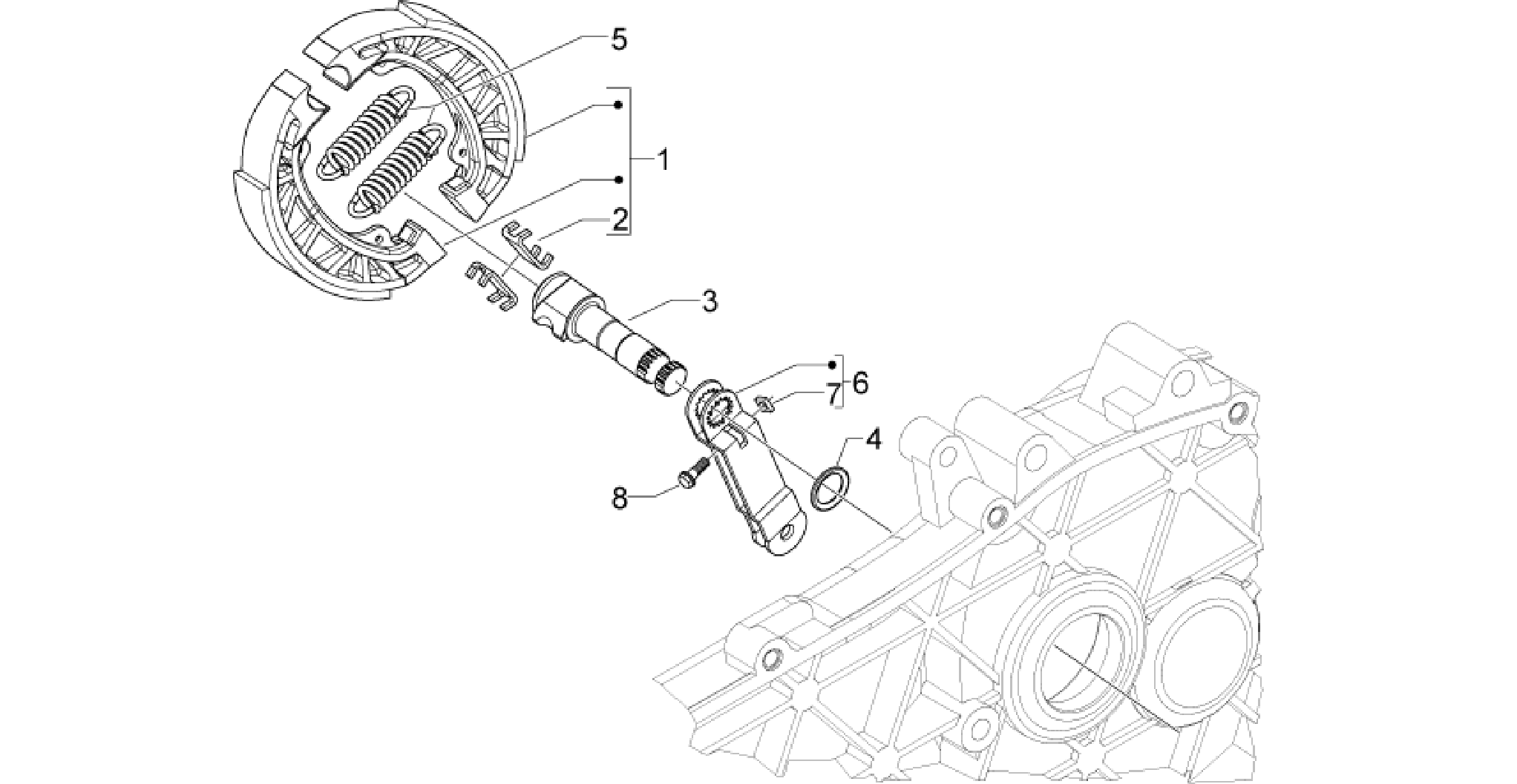 Rear brake - Brake jaw